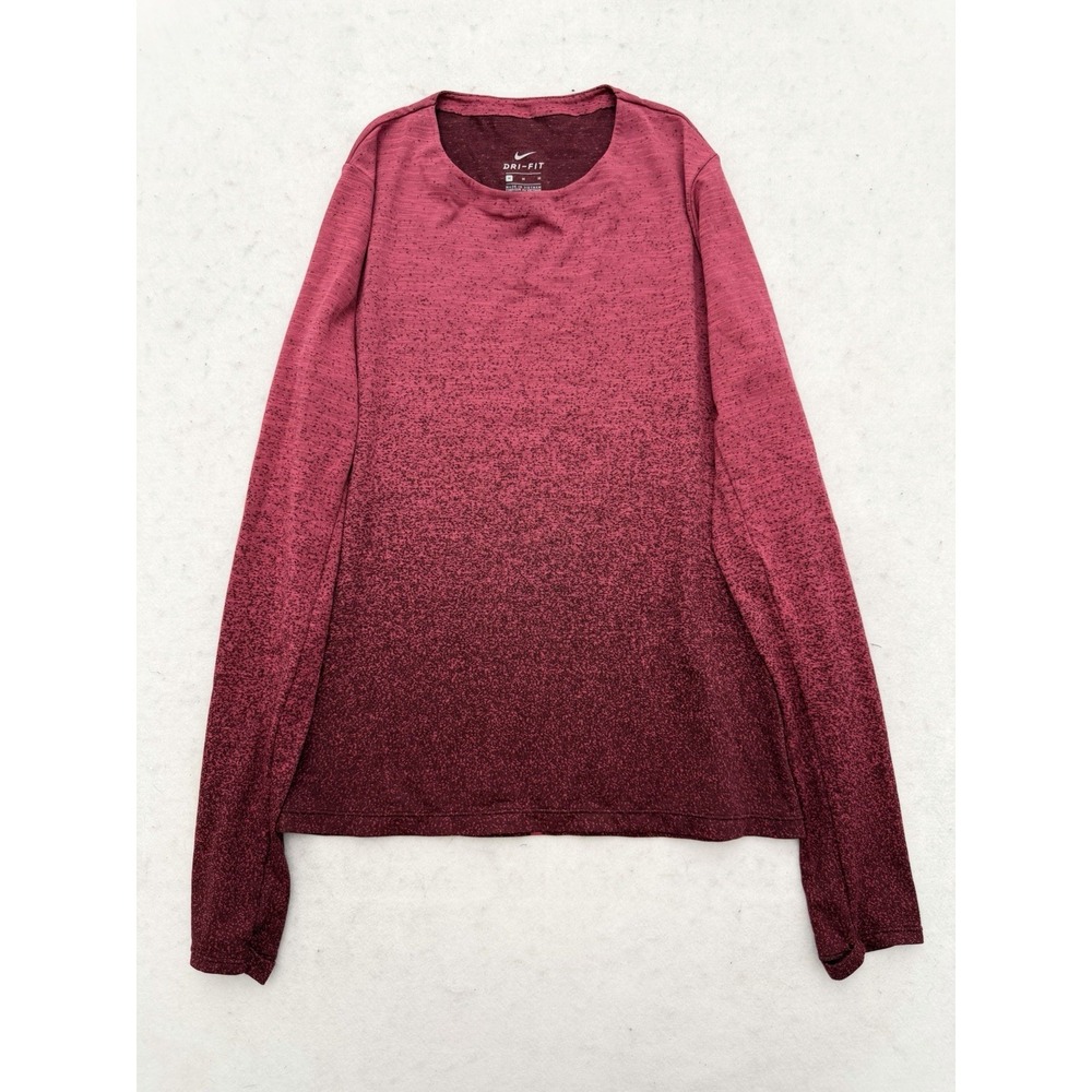 Nike Dri-FIT ADV Run Division Shirt Womens M Long Sleeve Gradient Pink